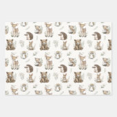 Cute Woodland Animal Watercolour Inpakpapier Vel (Voorkant 2)