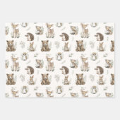 Cute Woodland Animal Watercolour Inpakpapier Vel (Voorkant)