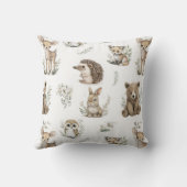 Cute Woodland Animal Watercolour Kussen (Achterkant)