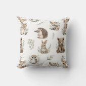 Cute Woodland Animal Watercolour Kussen (Voorkant)