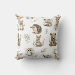 Cute Woodland Animal Watercolour Kussen