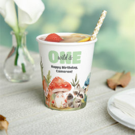 Cute Woodland Animals 1st Birthday Party Papieren Bekers
