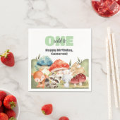 Cute Woodland Animals 1st Birthday Party Servet (Insitu)