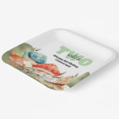 Cute Woodland Animals 2nd Birthday Party Papieren Bordje (Gebogen)