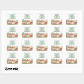 Cute Woodland Animals 2nd Birthday Party  Vierkante Sticker (Vel)