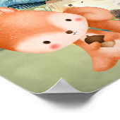 Cute Woodland Animals 2nd Birthday Party Welcome Poster (Hoek)
