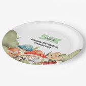 Cute Woodland Animals 6th Birthday Party Papieren Bordje (Gekanteld)