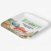 Cute Woodland Animals 8th Birthday Party Papieren Bordje (Gebogen)