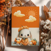 Cute Woodland Animals Autumn Fall Kids' Birthday Kaart