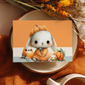 Cute Woodland Animals Autumn Kids' Birthday Photo Kaart