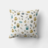 Cute Woodland Animals Baby Boy Announounge Pillow Kussen (Achterkant)