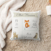 Cute Woodland Animals Baby Boy Announounge Pillow Kussen (Deken)