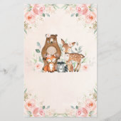 Cute Woodland Animals Baby Predics & Advice (Achterkant)