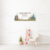 Cute Woodland Animals Baby shower Banner (Insitu)