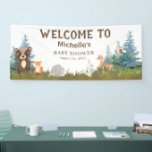 Cute Woodland Animals Baby shower Banner (Beurs)