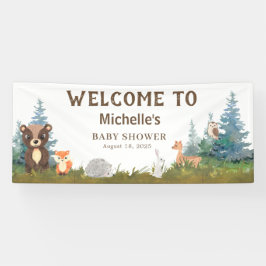 Cute Woodland Animals Baby shower Banner