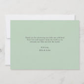 Cute Woodland Animals Baby Shower Bedankkaart (Achterkant)