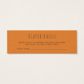 Cute Woodland Animals Baby shower | Diaper Raffle Mini Visitekaartjes (Achterkant)