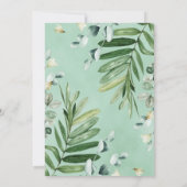 Cute Woodland Animals Baby shower Forest Greenery Kaart (Achterkant)