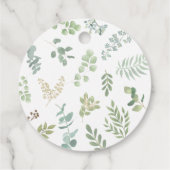 Cute Woodland Animals Baby shower Greenery Bedankjes Labels (Achterkant)