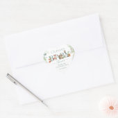 Cute Woodland Animals Baby shower Greenery Favor Hart Sticker (Envelop)