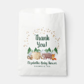Cute Woodland Animals Baby shower Hartelijk dank Bedankzakje (Voorkant)