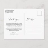 Cute Woodland Animals Baby shower Hartelijk dank Briefkaart (Achterkant)