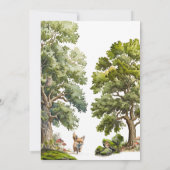 Cute Woodland Animals Baby shower Kaart (Achterkant)