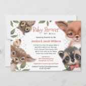 Cute Woodland Animals Baby shower per mail Kaart (Voorkant)