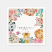 Cute Woodland Animals Baby shower Servet (Voorkant)