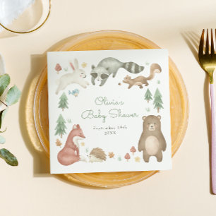 Cute Woodland Animals Baby shower Servet