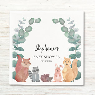 Cute Woodland Animals Baby shower Servet