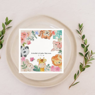 Cute Woodland Animals Baby shower Servet