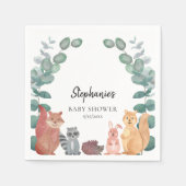 Cute Woodland Animals Baby shower Servet (Voorkant)