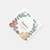 Cute Woodland Animals Baby shower Servet (Hoek)