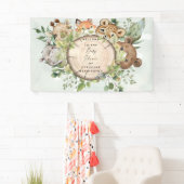 Cute Woodland Animals Baby shower Spandoek (Insitu)