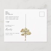 Cute Woodland Animals Baby shower Uitnodiging Briefkaart (Achterkant)