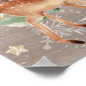 Cute Woodland Animals Baby shower Welkom Poster (Hoek)