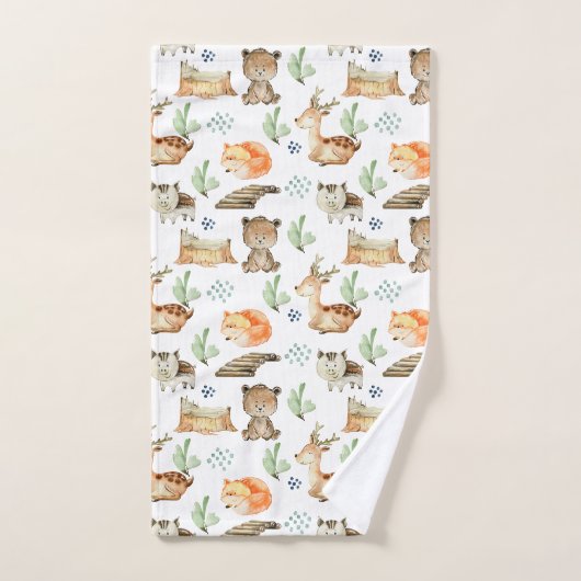 Cute Woodland Animals Bad Handdoek (Handdoek)