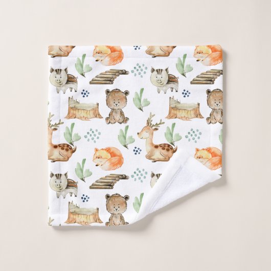 Cute Woodland Animals Bad Handdoek (Wasdoekje)