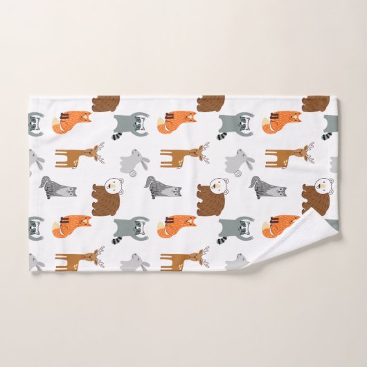 Cute Woodland Animals Bad Handdoek (Handdoek)
