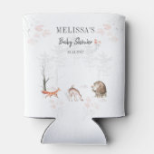 Cute Woodland Animals Bos Baby Shower Blikjeskoeler (Achterkant)