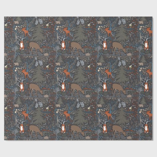 Cute Woodland Animals Cadeaupapier (Vlak)