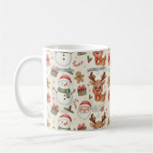 Cute Woodland Animals Christmas PatternHoliday Mug Koffiemok (Links)
