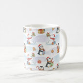 Cute Woodland Animals ChristmasPattern Holiday Mug Koffiemok (Voorkant rechts)