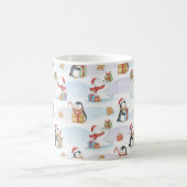 Cute Woodland Animals ChristmasPattern Holiday Mug Koffiemok (Center)