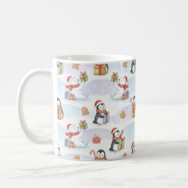 Cute Woodland Animals ChristmasPattern Holiday Mug Koffiemok