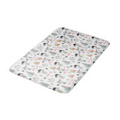 Cute Woodland Animals en Indian Boy Pattern Badmat (Gekanteld)