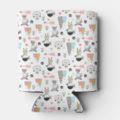 Cute Woodland Animals en Indian Boy Pattern Blikjeskoeler (Achterkant)