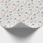 Cute Woodland Animals en Indian Boy Pattern Cadeaupapier (Hoek)